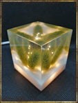 Resin Cube | Night Light Cube - Bunny Tail - Green