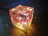 Resin Cube | Night Light Cube - Bunny Tail - Purple