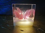 Resin Cube | Night Light Cube - Bunny Tail - Purple