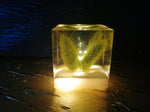Resin Cube | Night Light Cube - Bunny Tail - Green