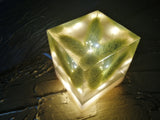 Resin Cube | Night Light Cube - Bunny Tail - Green